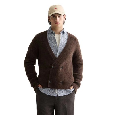 жилетка,мъжки,пуловери,scotch,&,soda,hairy,cardigan,brown,(brown)