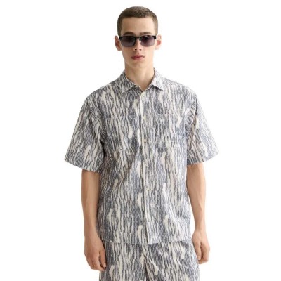 риза,с,къс,ръкав,мъжки,ризи,scotch,&,soda,jacquard,short,sleeve,shirt,grey,(beige)