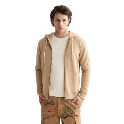 блуза,мъжки,пуловери,scotch,&,soda,logo,full,zip,sweatshirt,beige,(beige)