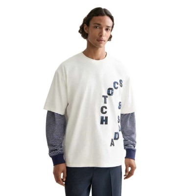 тениска,мъжки,тениски,дамски,тениски,scotch,&,soda,loose,fit,applique,short,sleeve,t,shirt,white,(beige)