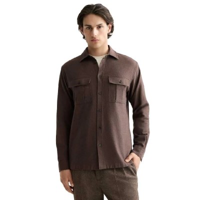 риза,с,дълъг,ръкав,мъжки,ризи,scotch,&,soda,melange,relaxed,fit,long,sleeve,shirt,brown,(brown)