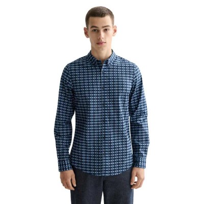 риза,с,дълъг,ръкав,мъжки,ризи,scotch,&,soda,micro,aop,slim,fit,long,sleeve,shirt,blue,(blue,blue)