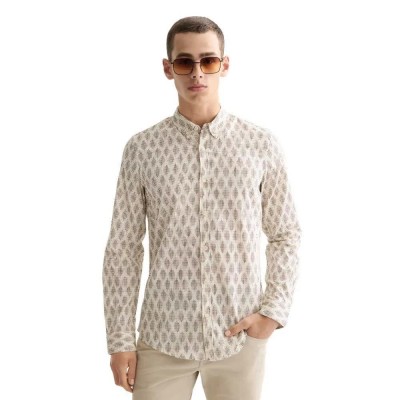 риза,с,дълъг,ръкав,мъжки,ризи,scotch,&,soda,micro,aop,slim,fit,long,sleeve,shirt,beige,(clear)