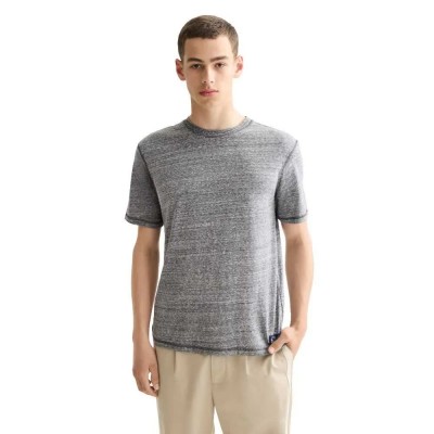 тениска,мъжки,тениски,scotch,&,soda,regular,fit,melange,short,sleeve,t,shirt,grey,(blue)