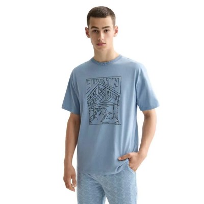 тениска,мъжки,тениски,scotch,&,soda,relaxed,fit,logo,short,sleeve,t,shirt,blue,(blue)