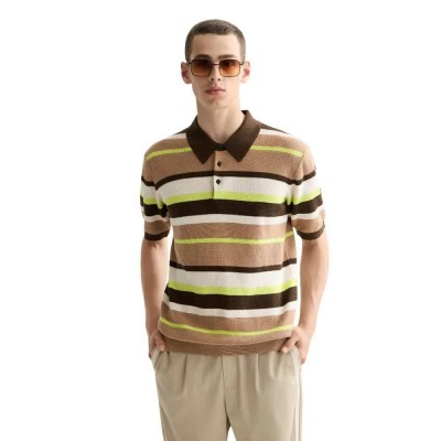 мъжки,блузи,с,яка,scotch,&,soda,striped,regular,fit,short,sleeve,polo,brown,(brown)