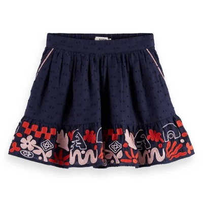 пола,детски,поли,и,рокли,scotch,&,soda,clip,jacquard,embroidered,skirt,blue,(sky,captain)