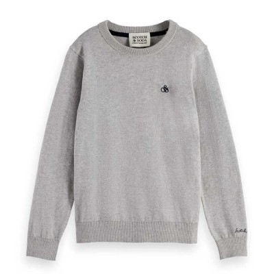 блуза,детски,блузи,scotch,&,soda,core,logo,regular,fit,sweatshirt,grey,melange,(grey)