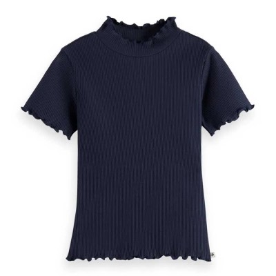 тениска,детски,тениски,scotch,&,soda,core,mock,ribbed,slim,fit,short,sleeve,t,shirt,blue,(sky,captain)