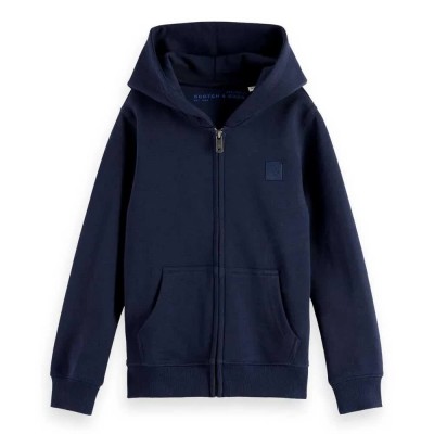 блуза,детски,блузи,scotch,&,soda,core,regular,fit,logo,badge,full,zip,sweatshirt,blue