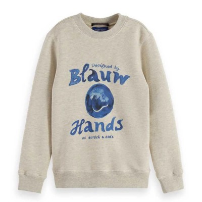 блуза,детски,блузи,scotch,&,soda,denim,washed,artwork,sweatshirt,ecru,melange,(beige)