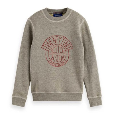 блуза,детски,блузи,scotch,&,soda,denim,washed,artwork,sweatshirt,grey,melange,(grey)