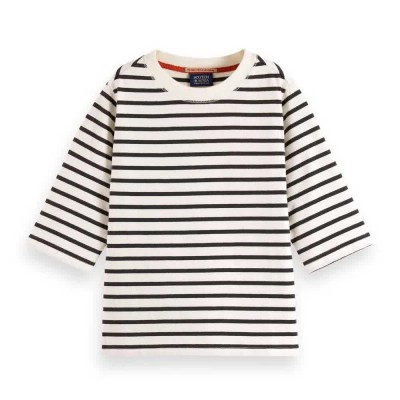 тениска,детски,тениски,scotch,&,soda,denim,washed,breton,wrap,details,short,sleeve,t,shirt,white