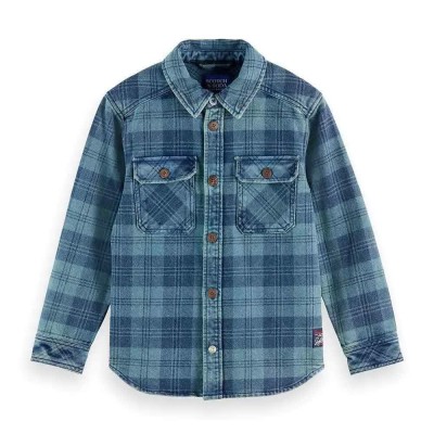 карирана,риза,мъжки,якета,дамски,якета,и,палта,scotch,&,soda,denim,washed,checked,overshirt,blue,(indigo,check)
