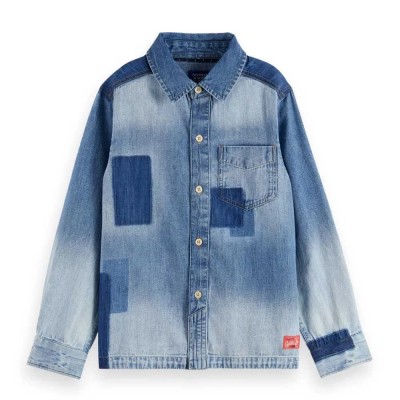 детски,якета,и,палта,scotch,&,soda,denim,washed,patchwork,overshirt,blue