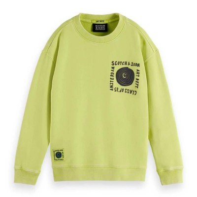 блуза,детски,блузи,scotch,&,soda,loose,fit,artwork,sweatshirt,green,glow,(green)