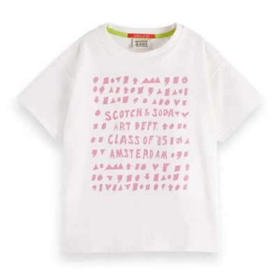 тениска,детски,тениски,scotch,&,soda,loose,fit,cropped,artwork,short,sleeve,t,shirt,white,(bright,white)