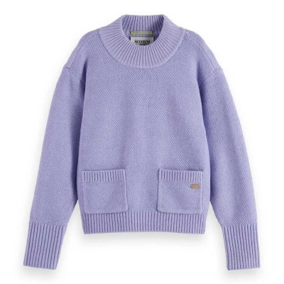 блуза,детски,блузи,scotch,&,soda,mock,neck,front,pockets,sweater,purple,(sweet,lavender)