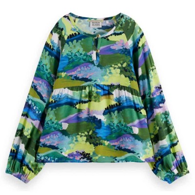 детски,ризи,детски,облекла,за,момичета,детски,блузи,scotch,&,soda,printed,viscose,long,sleeve,blouse,multicolor,(arty,landscape)