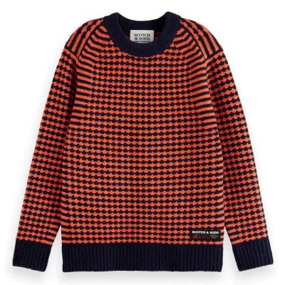 блуза,детски,блузи,scotch,&,soda,regular,fit,chenille,sweater,orange,(sky,captain,cherry,tomato)