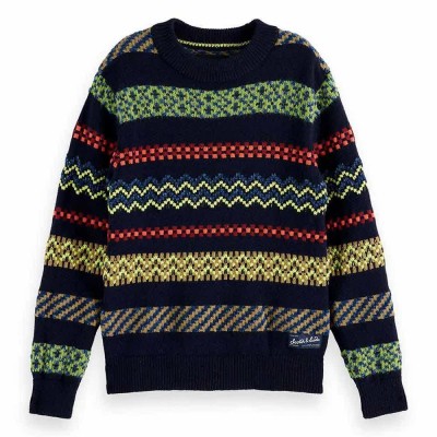 блуза,детски,блузи,scotch,&,soda,regular,fit,festive,jacquard,sweater,fair,isle,anthracite