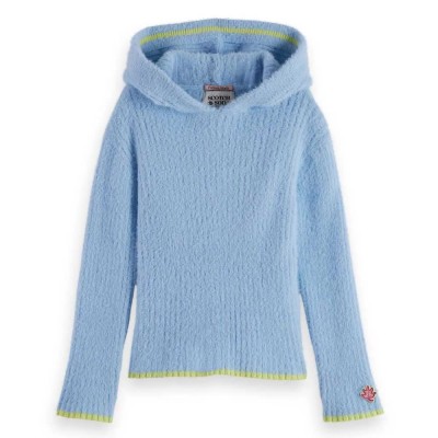 блуза,детски,блузи,scotch,&,soda,soft,fluffy,viscose,hoodie,sweater,blue,(cerulean)