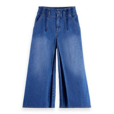 дънки,детски,панталони,scotch,&,soda,the,wave,customised,wide,fit,jeans,blue,(art,from,the,heart)