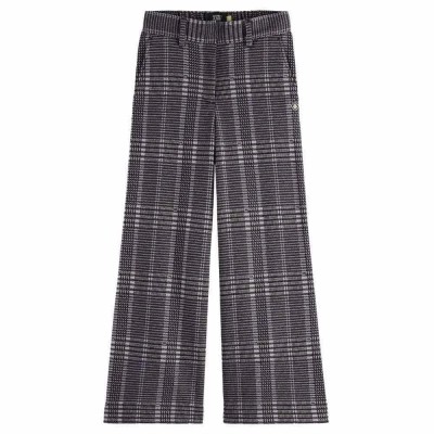 панталони,детски,панталони,scotch,&,soda,wide,leg,checked,pants,grey,(plaza,taupe,check)