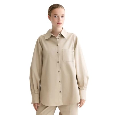 дамски,якета,и,палта,scotch,&,soda,contrast,stitching,overshirt,beige,(plaza,taupe)