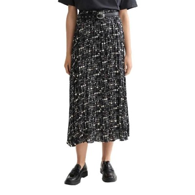 пола,дамски,поли,и,рокли,scotch,&,soda,crinkle,pleat,midi,skirt,black,(moon,gardening)