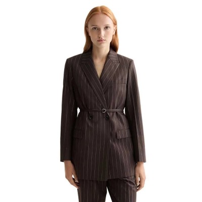 сако,дамски,сака,scotch,&,soda,double,breasted,lurex,pinstripe,blazer,chocolate,plum
