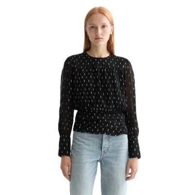 дамски,блузи,scotch,&,soda,fil,coupe,long,sleeve,blouse,black,(meteorite)