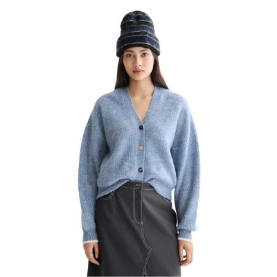 жилетка,дамски,пуловери,дамски,плетени,дрехи,scotch,&,soda,fuzzy,relaxed,cardigan,faded,denim,melange,(blue)