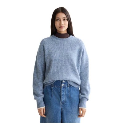 блуза,дамски,пуловери,дамски,плетени,дрехи,scotch,&,soda,fuzzy,sweater,faded,denim,melange,(blue)