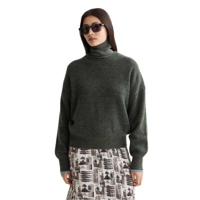 блуза,дамски,пуловери,дамски,плетени,дрехи,scotch,&,soda,fuzzy,sweater,thyme,melange,(green)