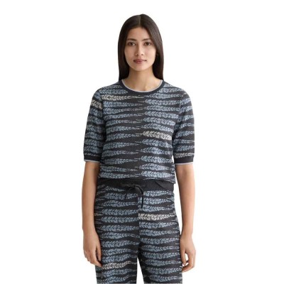 тениска,дамски,тениски,scotch,&,soda,lurex,jacquard,knitted,short,sleeve,t,shirt,charcoal,art,(grey)
