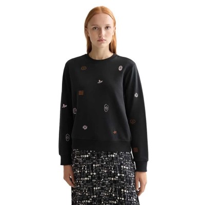 блуза,дамски,блузи,scotch,&,soda,mini,embroidery,regular,fit,sweatshirt,meteorite