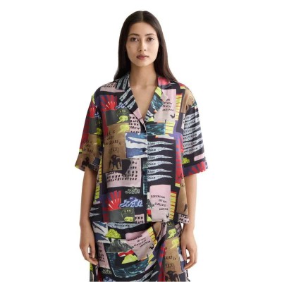 риза,с,къс,ръкав,дамски,блузи,дамски,ризи,scotch,&,soda,printed,fluid,short,sleeve,shirt,art,dept,collage,multicolor,(multicolor)