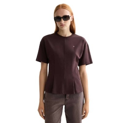 тениска,дамски,тениски,scotch,&,soda,shaping,short,sleeve,t,shirt,purple,(chocolate,plum)