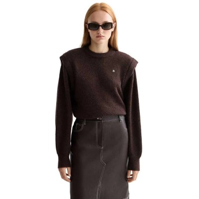 блуза,дамски,пуловери,дамски,плетени,дрехи,scotch,&,soda,shoulder,detail,sweater,chocolate,plum