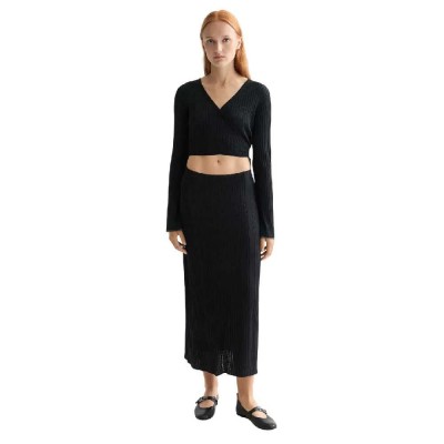 рокля,дамски,поли,и,рокли,scotch,&,soda,skinny,rib,knitted,wrap,long,sleeve,long,dress,meteorite