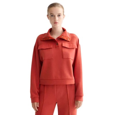 блуза,дамски,блузи,scotch,&,soda,tencel,utility,sweatshirt,orange,(ketchup)