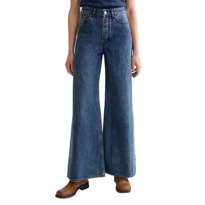 дънки,дамски,панталони,scotch,&,soda,the,wave,wide,leg,fit,jeans,blue,(framework)