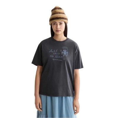 тениска,дамски,тениски,scotch,&,soda,washed,loose,fit,front,artwork,short,sleeve,t,shirt,charcoal,art,(grey)