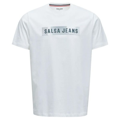 тениска,мъжки,тениски,salsa,jeans,21010328,slim,fit,t,shirt,white,(white)