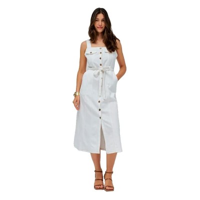 дънки,дамски,поли,и,рокли,salsa,jeans,21010342,dress,light,pearl,(white)