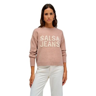 блуза,дамски,пуловери,дамски,плетени,дрехи,salsa,jeans,21010453,regular,fit,sweater,medium,beige,v4