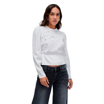 дънки,дамски,блузи,дамски,ризи,salsa,jeans,21010477,slim,fit,blouse,light,pearl,v2
