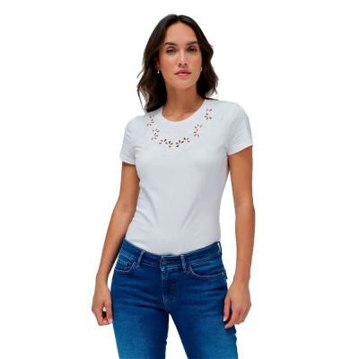 тениска,дамски,тениски,salsa,jeans,21010492,slim,fit,t,shirt,light,pearl,(white)