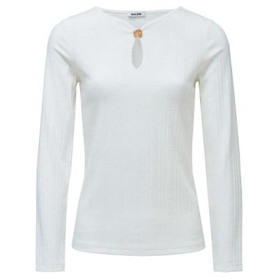 блуза,дамски,пуловери,дамски,плетени,дрехи,salsa,jeans,21010494,slim,fit,sweater,light,pearl,(white)